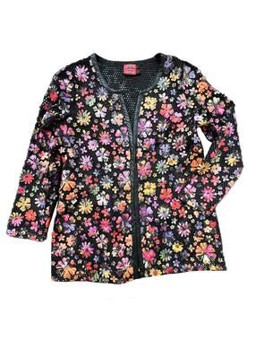 Simon Chang‎ Floral Blazer with Mesh Underlay - Size 12
